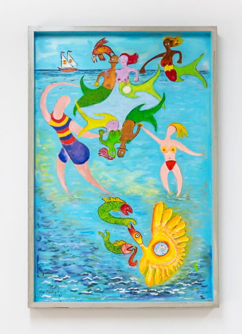 Melvin Denholtz "Underwater Fantasies" Acrylic (1995)
Artist's Description: Can you believe what happens under the sea?